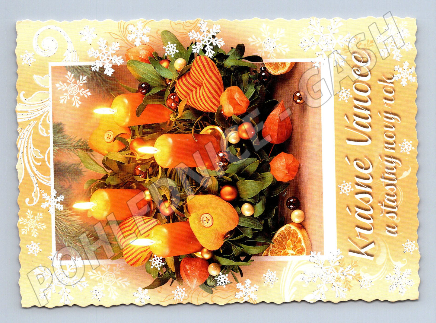 Pohlednice Vánoční aranžmá svíčky 2013 (M24885)