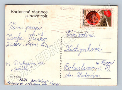 Pohlednice vánoční motiv 1972 (M24910)