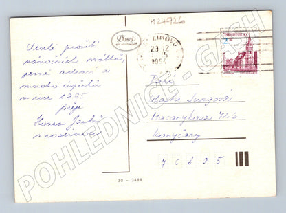 Pohlednice Vánoční s dětmi a ptáčky 1994 (M24926)