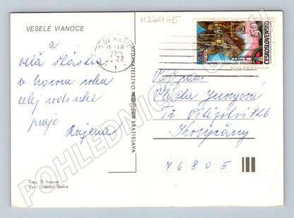 Pohlednice Slovensko vánoční motiv 1984 (M24945)