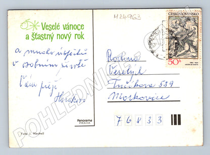 Pohlednice vánoční dekorace 1969 (M24963)
