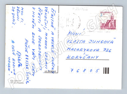 Pohlednice Vánoční přání děti sníh 1975 (M24966)