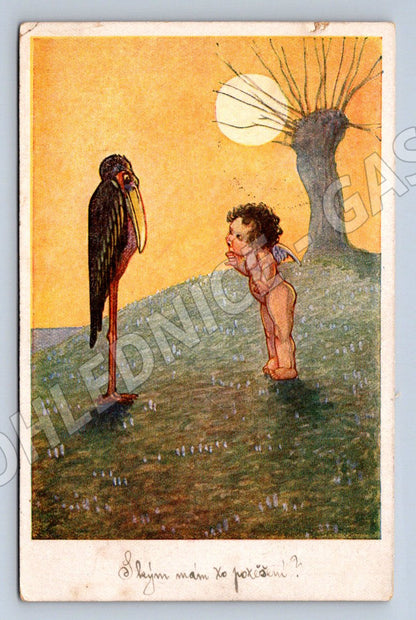 Angel and toucan ethnographic Czechoslovakia (M2499)
