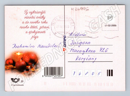 Pohlednice Vánoční novoroční přání 2009 (M24996)