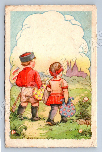 Children in traditional costumes Protectorate 1940 (M2500)