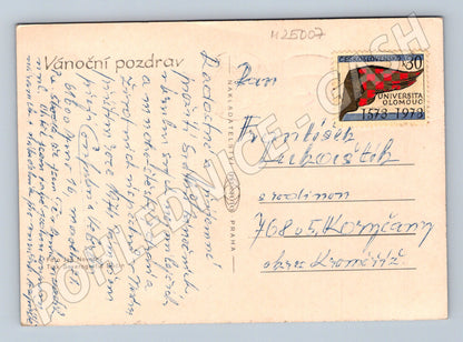 Pohlednice Vánoční ozdoby svíčka 1977 (M25007)