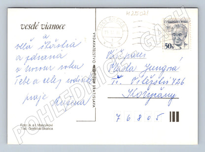 Pohlednice Slovensko Vánoční motiv 1980 (M25021)
