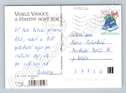 Pohlednice Vánoční zátiší svíčka jablka ořechy 2009 (M25026)