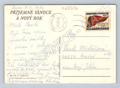 Pohlednice Vánoční zátiší 1973 (M25054)