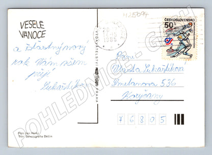 Pohlednice Vánoce a Nový rok 1985 (M25094)
