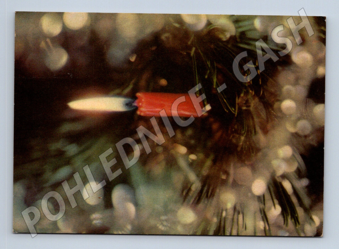 Pohlednice vánoční svíčka Nový Rok (M25105)