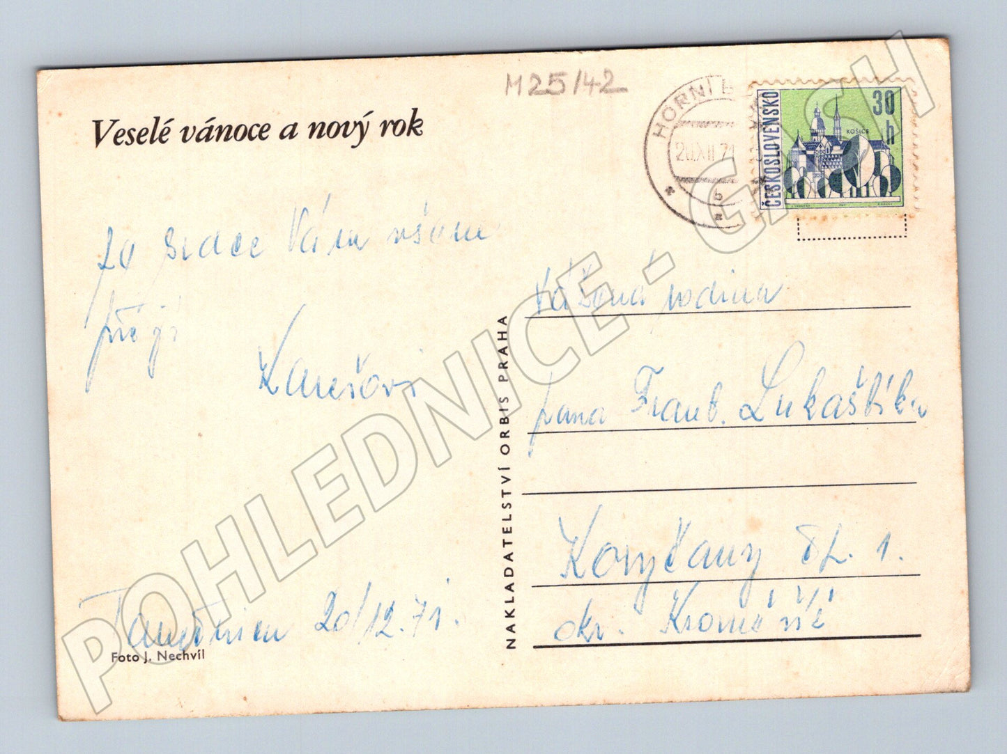 Pohlednice Vánoční zátiší jiskra 1971 (M25142)