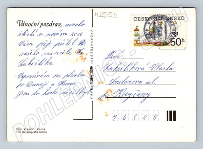 Pohlednice ČSSR zátiší s hmoždířem a kokosem 1980s (M25153)