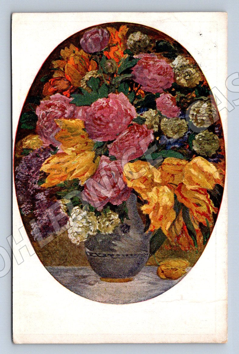 Postcard spring bouquet A. Boudová (M2518)