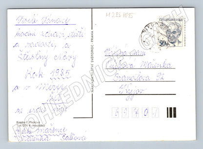 Pohlednice Vánoční novoroční motiv 1985 (M25185)