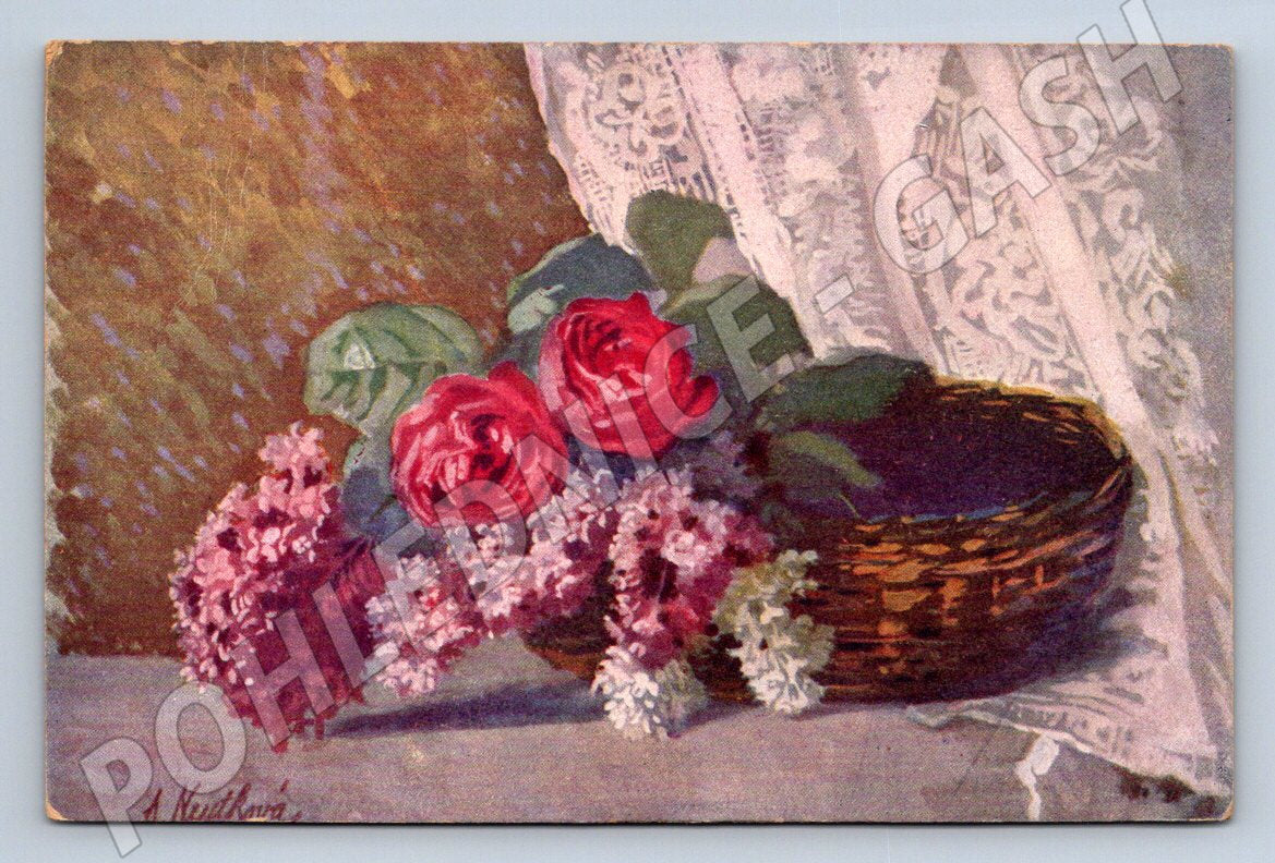 Postcard bouquet of roses A. Nejtková (M2519)