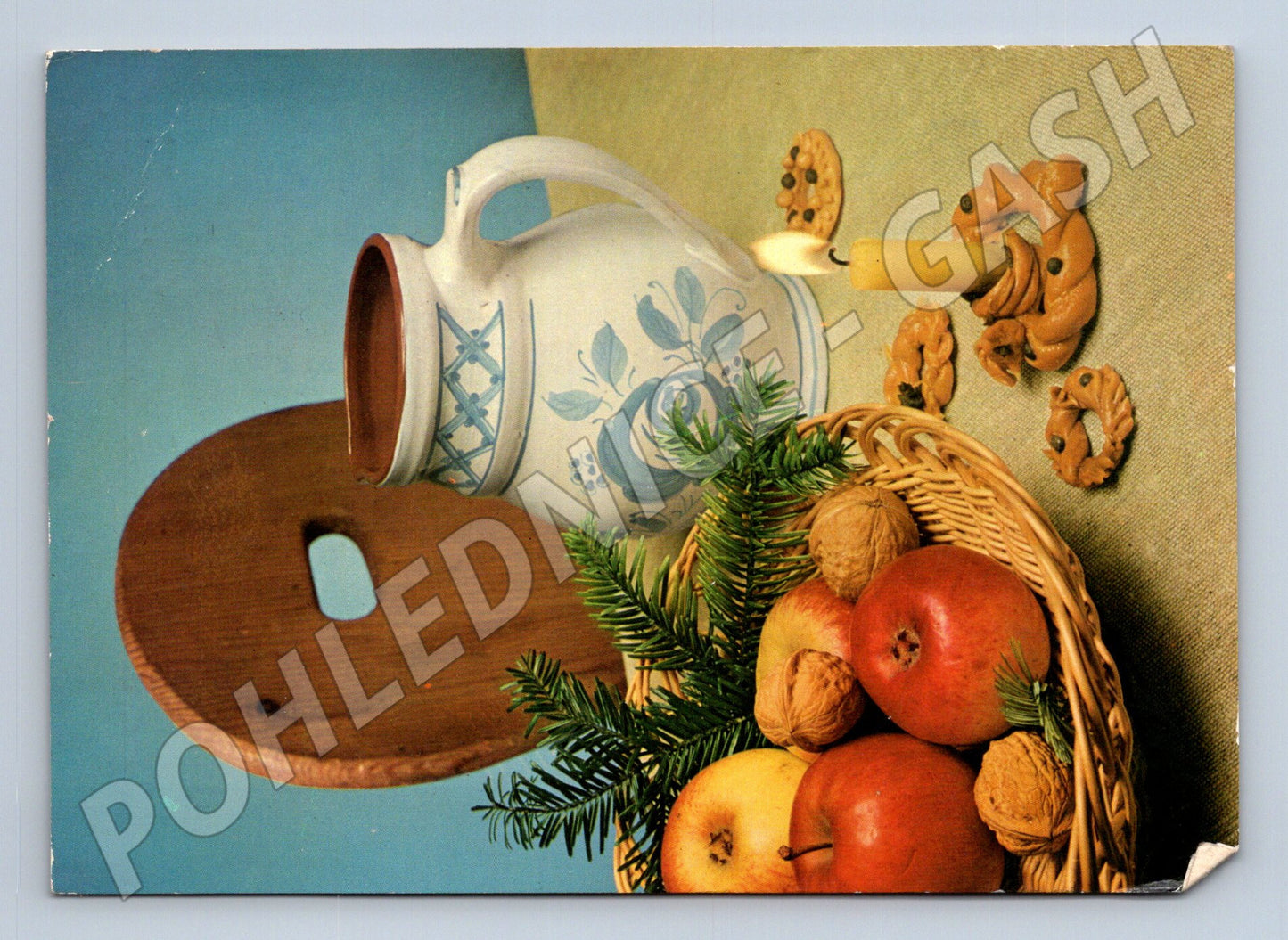 Pohlednice vánoční zátiší 1983 (M25195)