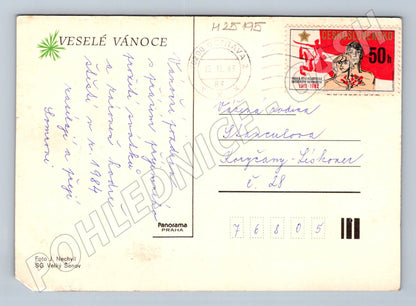 Pohlednice vánoční zátiší 1983 (M25195)