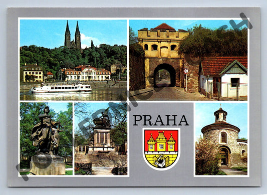Pohlednice Praha – Vyšehrad, koláž, Pravda, nepopsaná (M252)