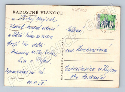 Pohlednice Vánoční betlém 1968 (M25200)
