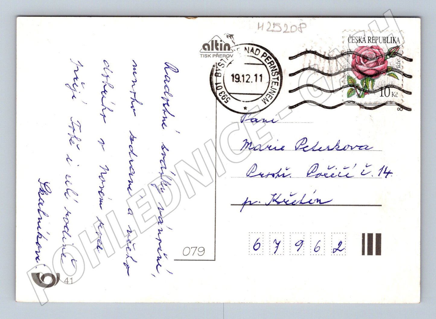 Pohlednice Vánoční motiv s jesličkami 2011 (M25208)