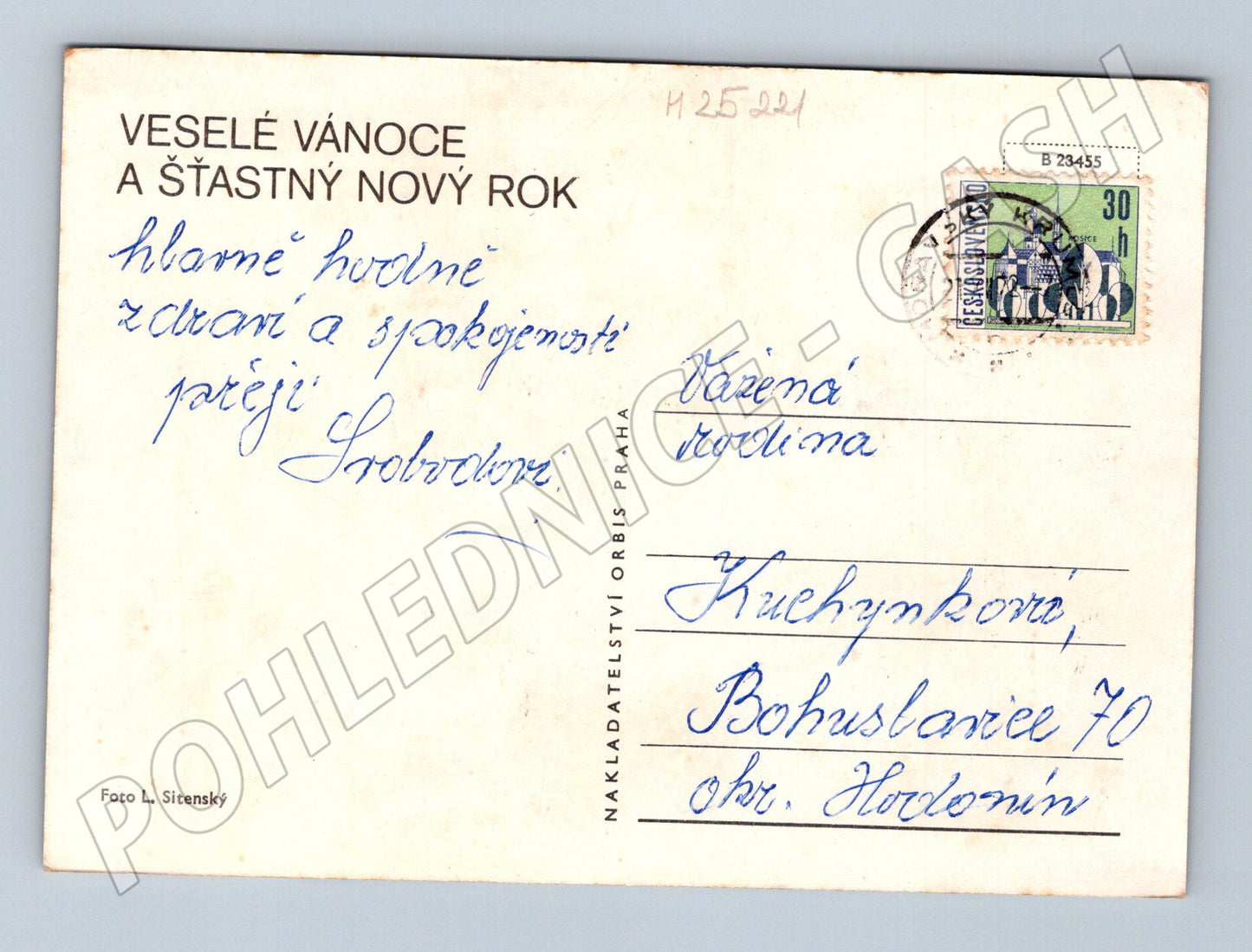 Pohlednice zimní krajina Vánoce (M25221)