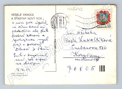 Pohlednice Československo zimní krajina 1984 (M25243)