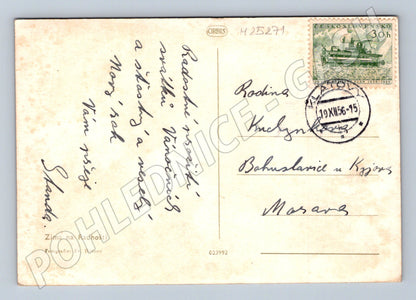 Pohlednice Radhošť kaple sníh 1956 (M25271)