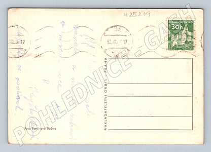 Pohlednice Radostné vánoce vánoční stromeček 1947 (M25279)