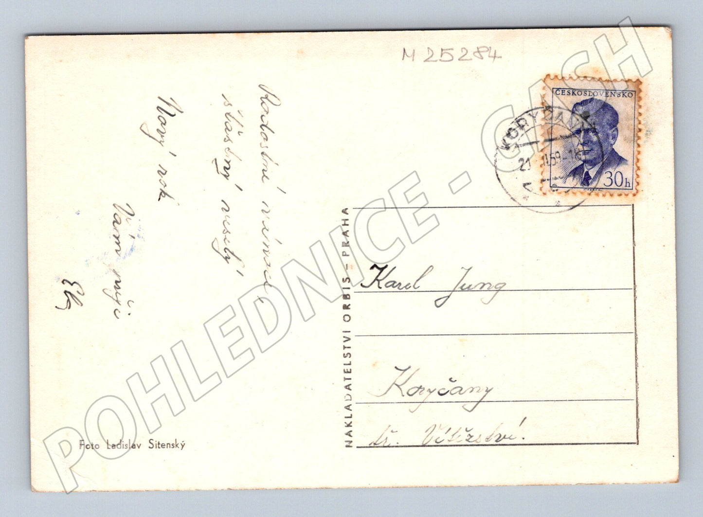 Pohlednice Zimní chata sníh Nový rok (M25284)