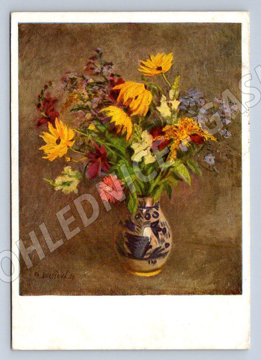 Postcard Ch. Burešová Bouquet in a jug (M2529)