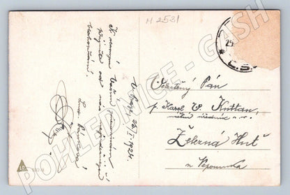 Postcard bouquet with tricolor (M2531)