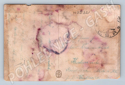 Postcard angel with red scarf P. Slovák (M2532)