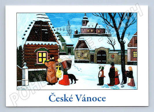 Pohlednice České Vánoce Josef Lada 1952 (M25336)