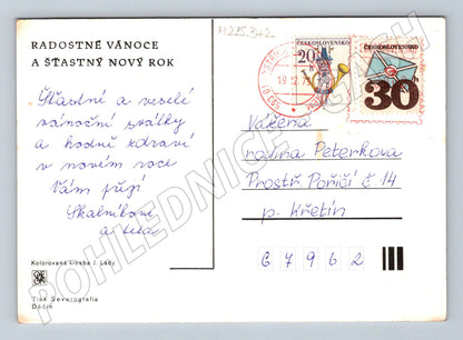 Pohlednice Josef Lada zimní krajina kostel 1969 (M25342)