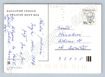 Pohlednice Josef Lada zimní scéna 1933 (M25343)
