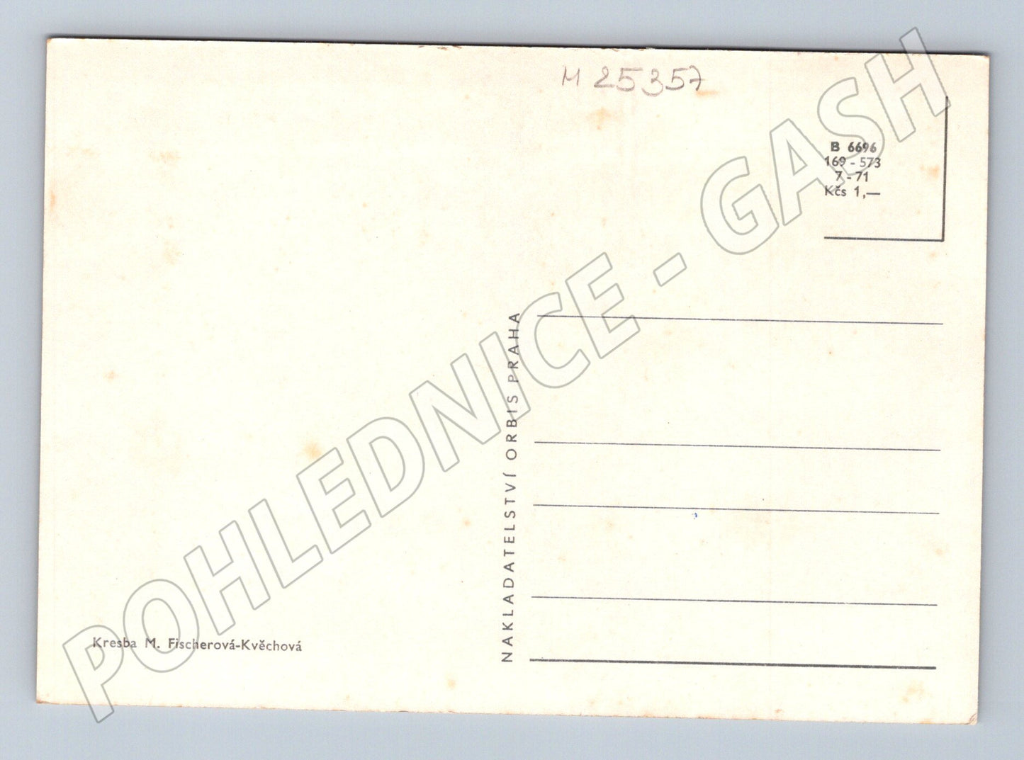Pohlednice Děti na sněhu s králíkem 1971 (M25357)