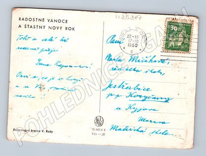 Pohlednice Tři králové zimní krajina 1960 (M25387)