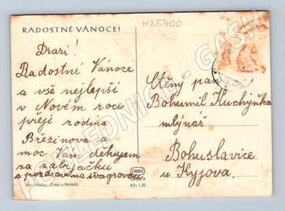 Pohlednice zimní krajina Vánoce (M25400)
