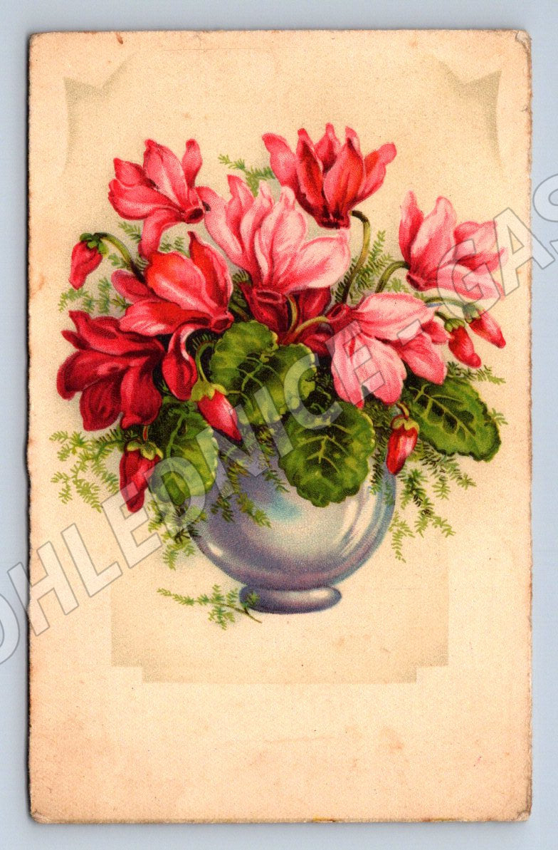 Postcard flowers in a vase genre (M2541)