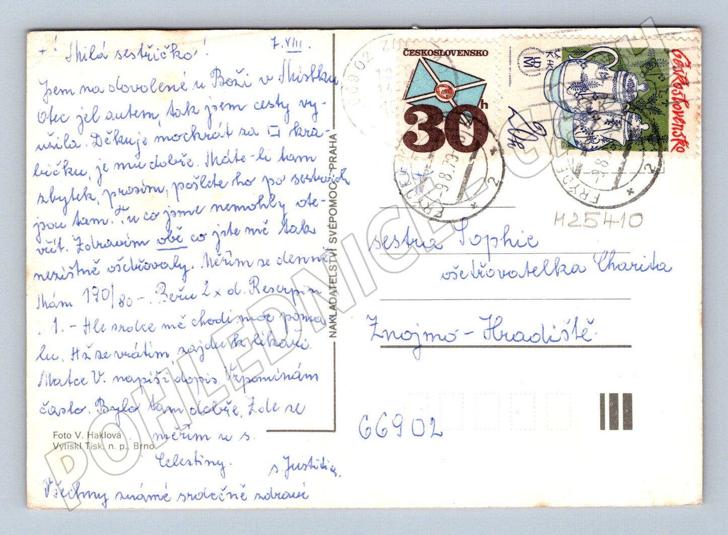 Pohlednice kočka s oranžovýma očima 1988 (M25410)