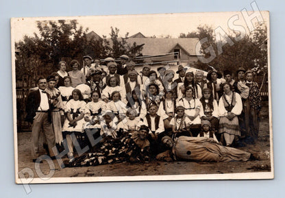 Stará fotografie skupinová fotografie v kostýmech (M25444)