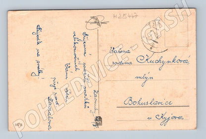 Pohlednice Bohuslavice u Kyjova dívka kroj Velikonoce 1910 (M25447)