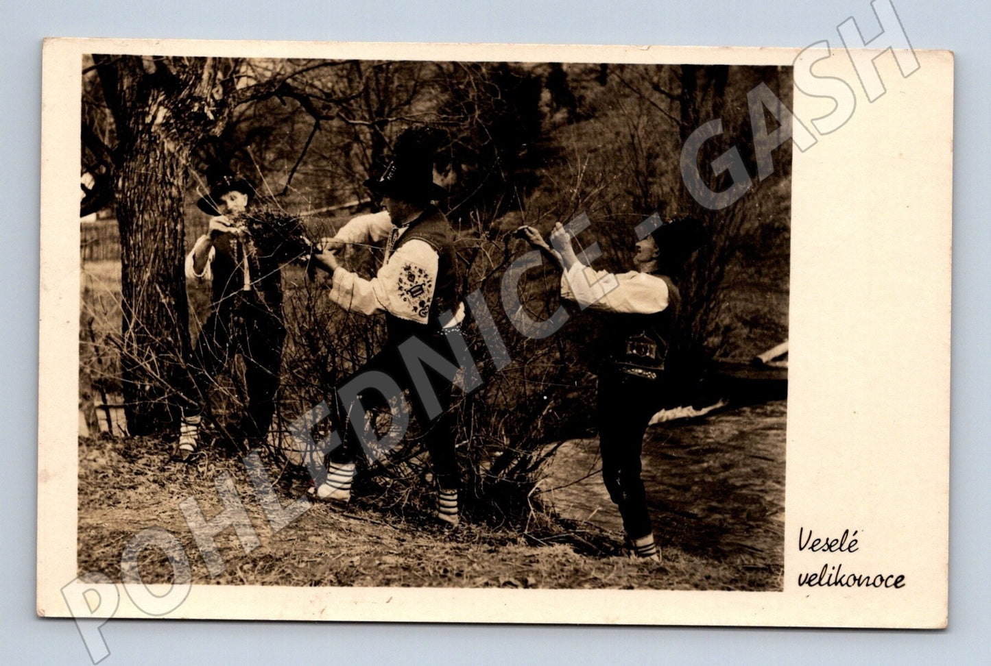 Pohlednice Velikonoce lidové kroje 1937 (M25451)