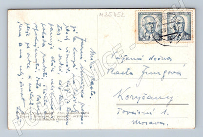 Pohlednice Velikonoce malované vajíčko 1947 (M25452)