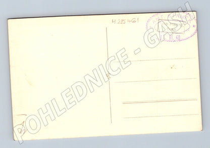 Pohlednice Brno skupina lidí pod stany 1948 (M25461)