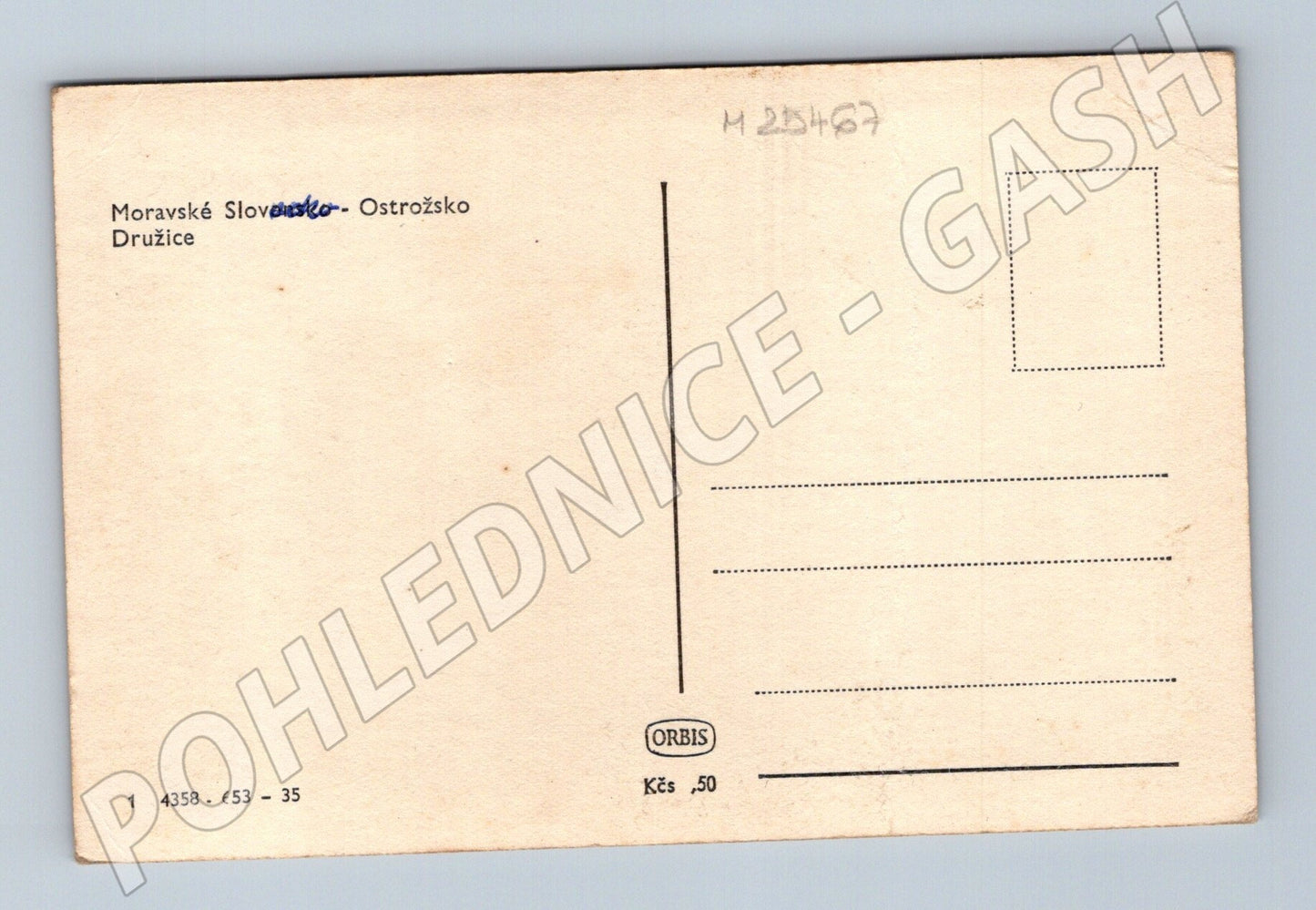 Pohlednice Moravské Slovensko žena v kroji 1953 (M25467)