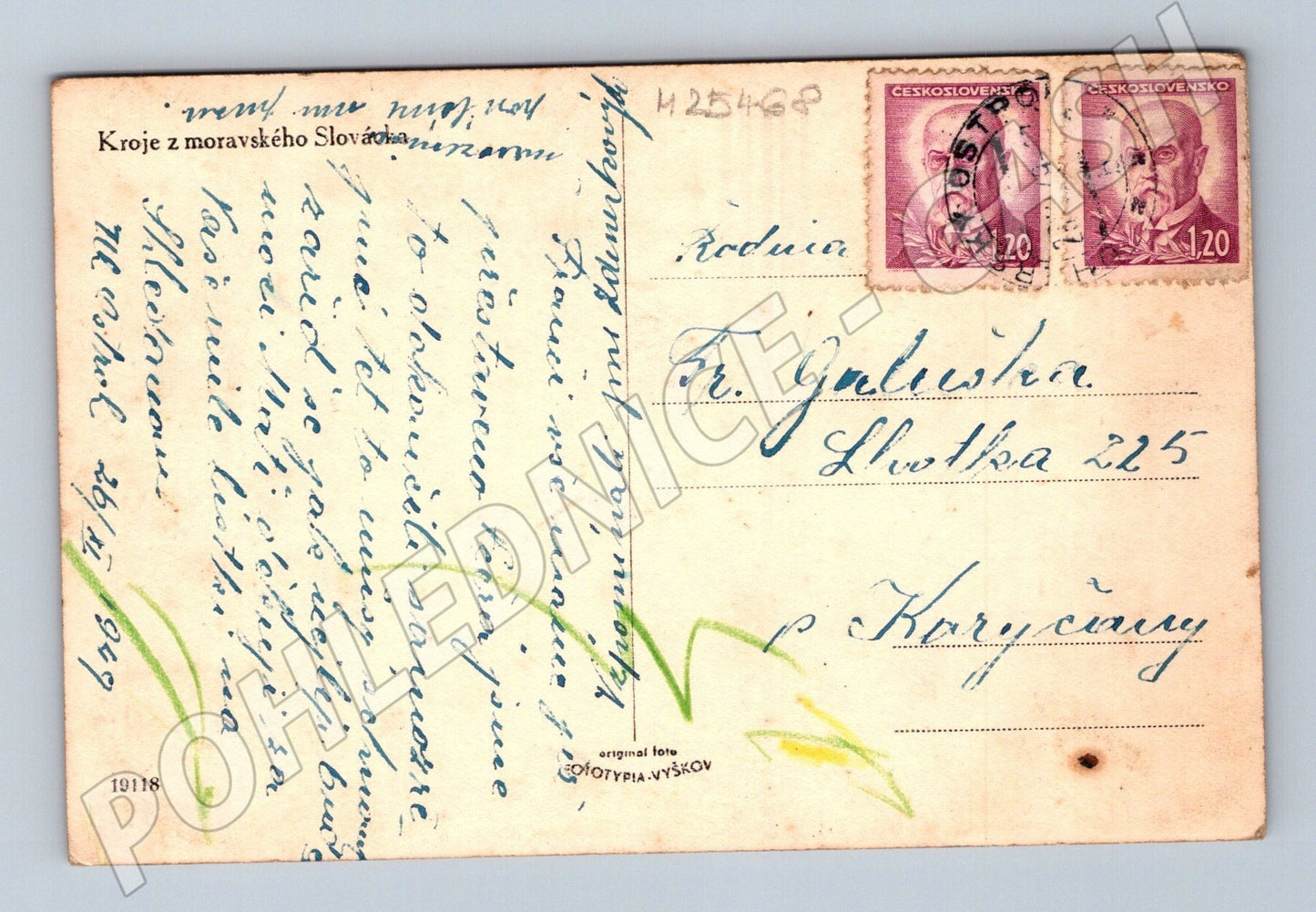 Pohlednice Kroje z moravského Slovácka (M25468)