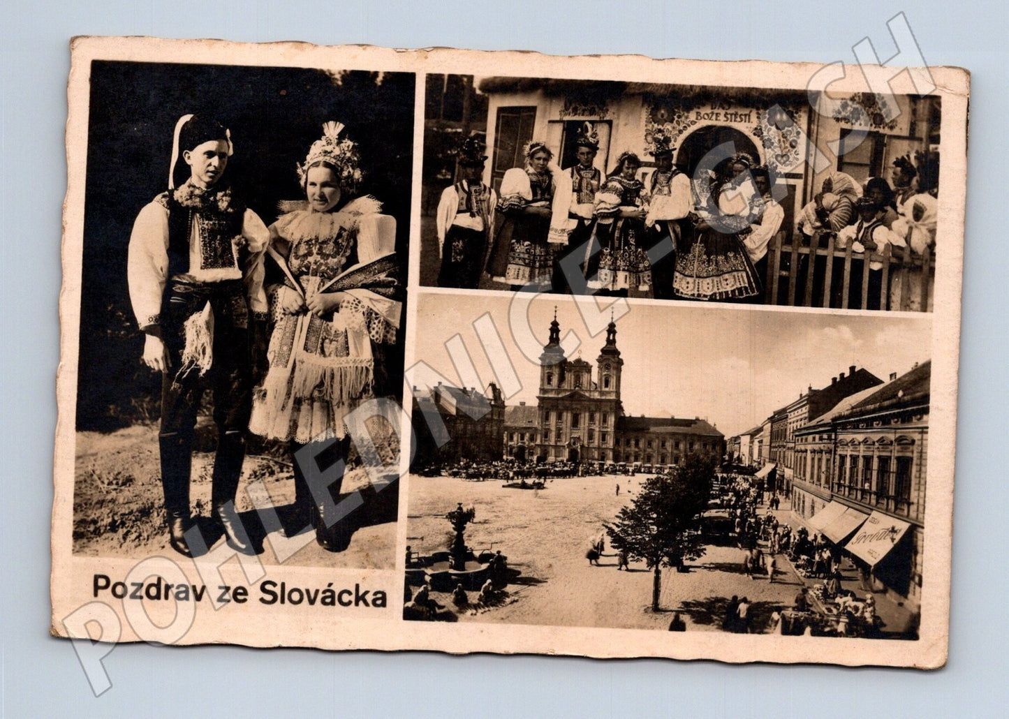 Pohlednice Uherské Hradiště Slovácko krojovaní lidé (M25469)