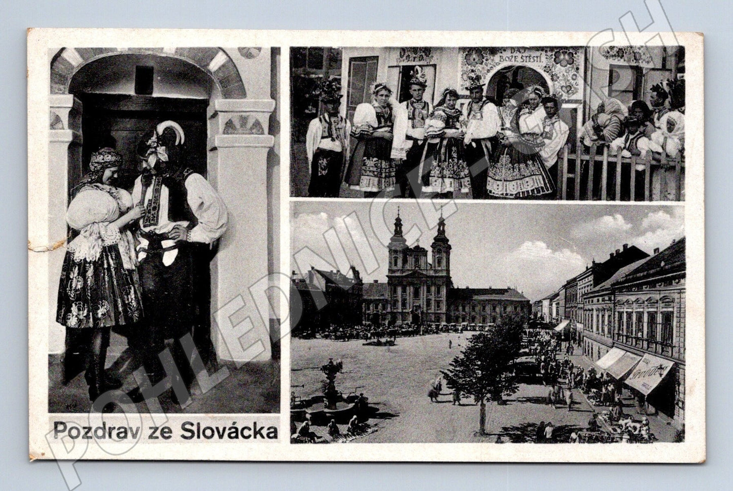 Pohlednice Uherské Hradiště Slovácko lidové kroje (M25480)